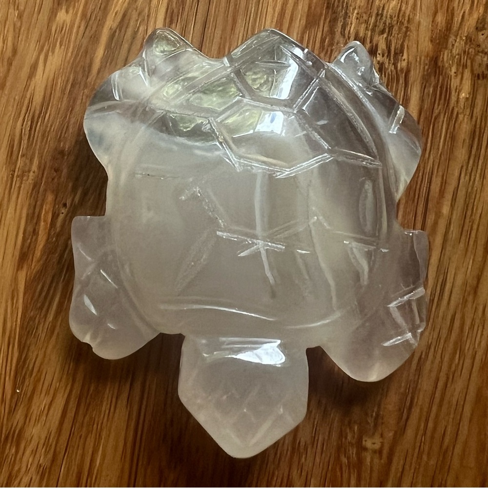 Carved Quartz Crystal Turtle Figurine